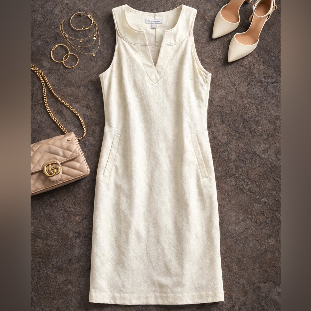 NWT Banana republic Elegant White Sleeveless Dress